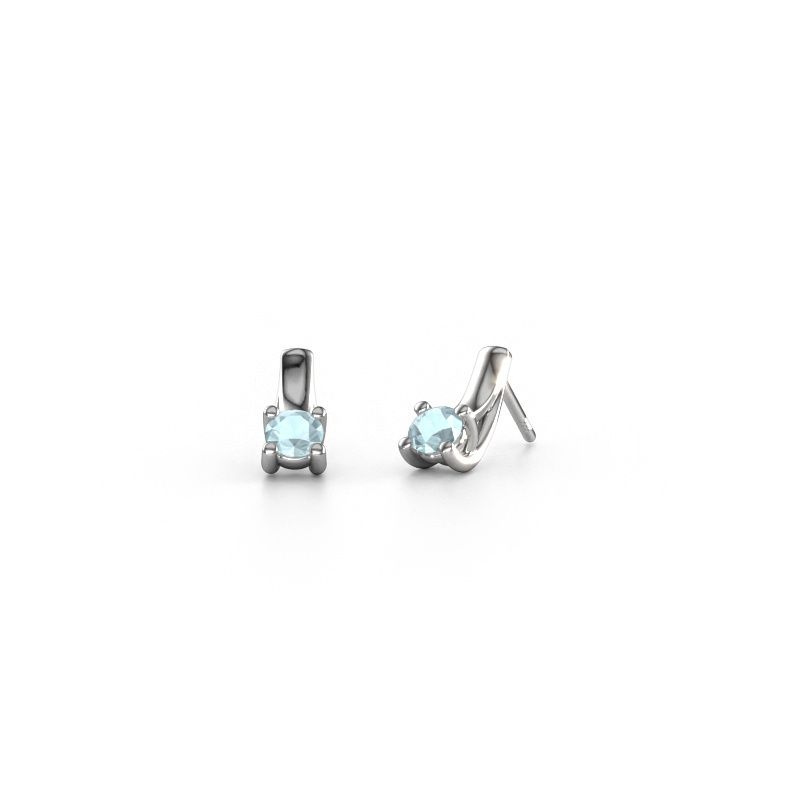 Ohrringe Mia 1 950 Platin Aquamarin 4.2 mm