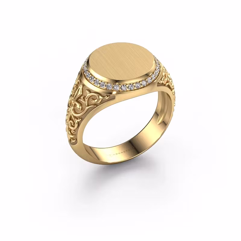 Signet ring Moor 1 585 gold