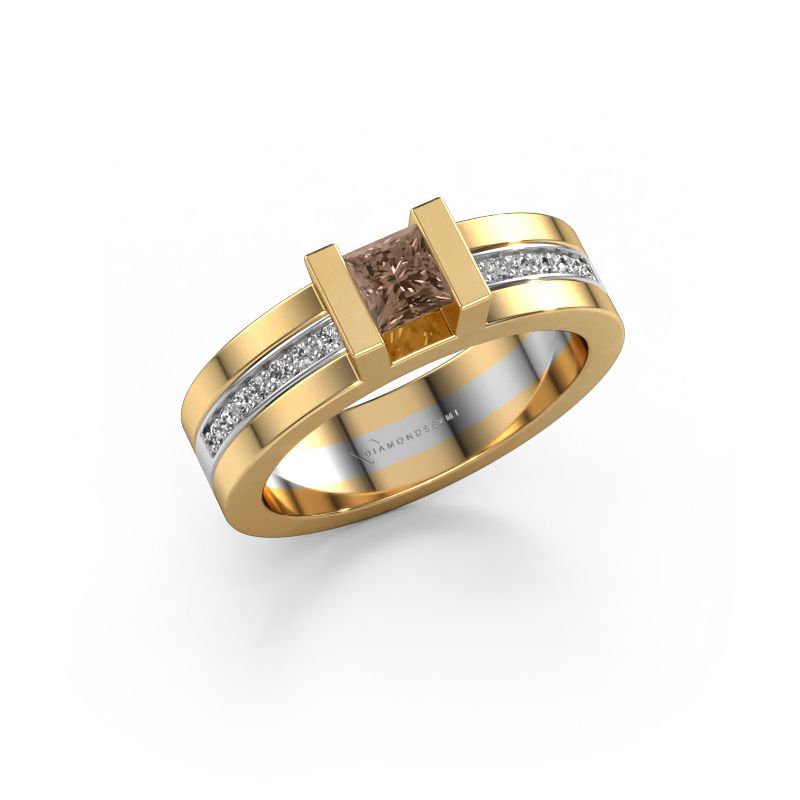 Verlovingsring Desire 585 goud bruine diamant 0.535 crt