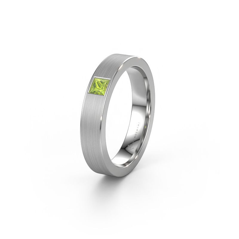 Friendship ring WH0101L14BMSQ 950 platinum peridot ±4x2 mm