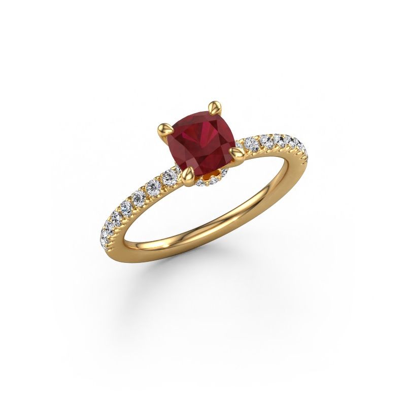 Anello di fidanzamento Crystal CUS 4 585 oro rubino 5.5 mm