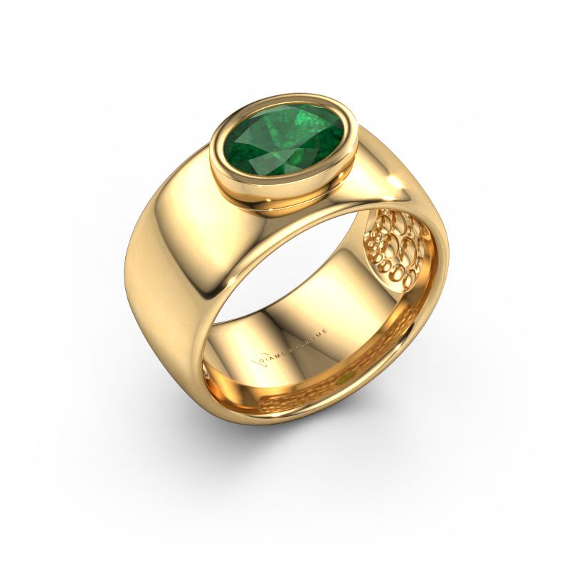 Ring Anouschka 585 gold emerald 8x6 mm