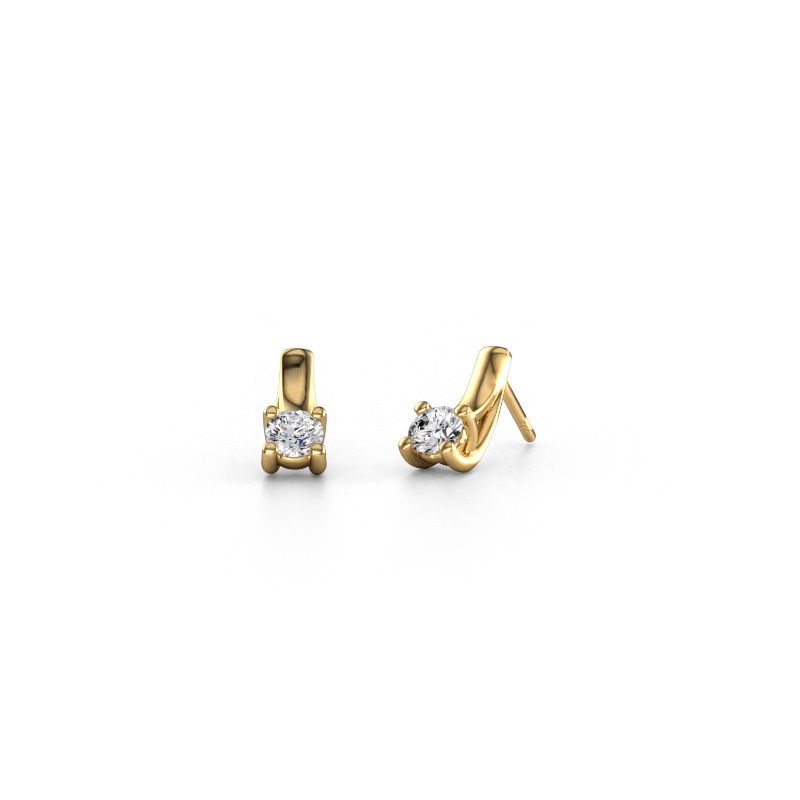 Boucles d'oreilles Mia 1 585 or jaune diamant synthétique 0.60 crt