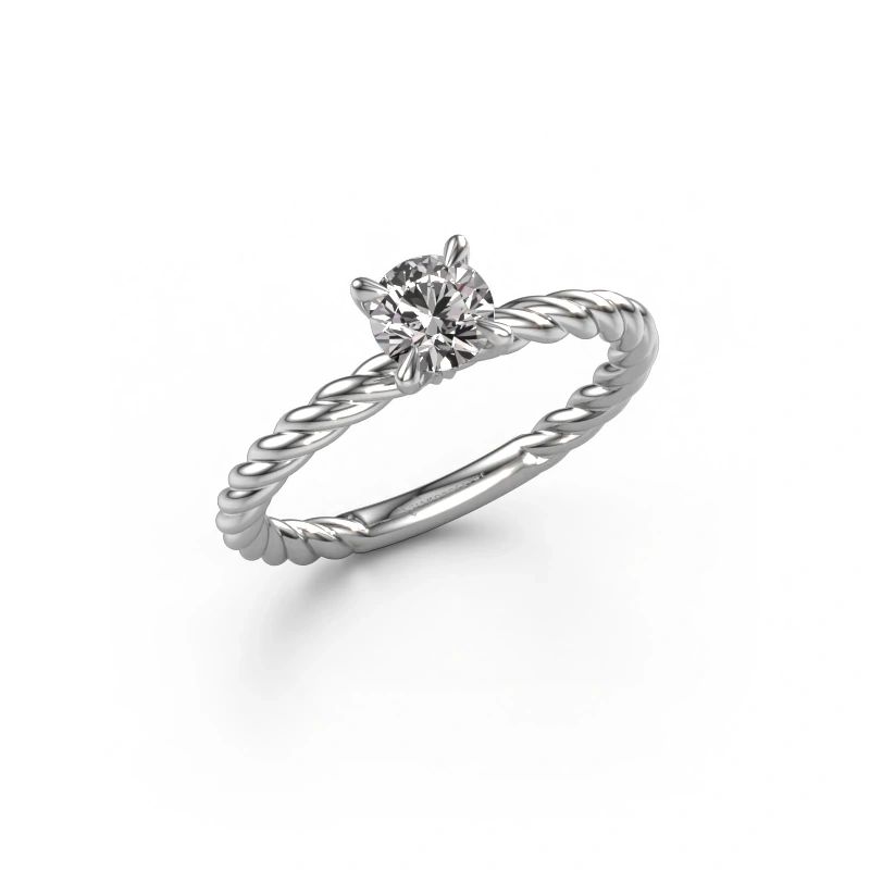 Engagement ring Twanna 950 platinum zirconia 5 mm
