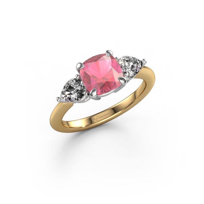 Engagement ring Chanou CUS 585 gold tourmaline pink 7 mm
