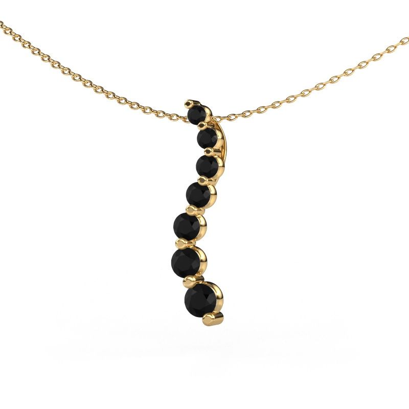 Pendant Celeste 2 585 gold black diamond 0.882 crt