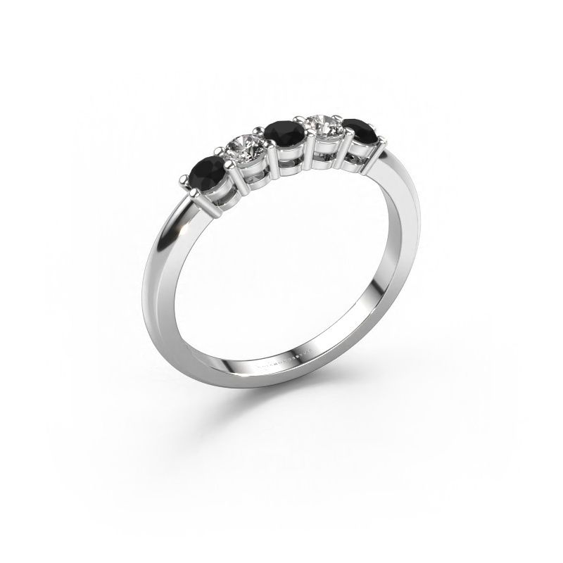 Ring Michelle 5 950 platinum black diamond 0.56 crt