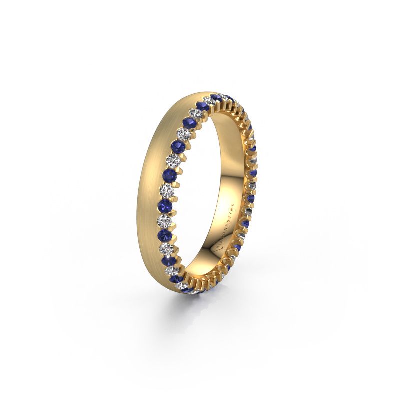 Wedding ring WH2138L24B 585 gold sapphire ±4x2 mm