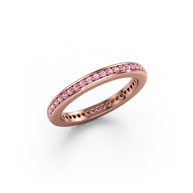 Vorsteckring Elvire 2 585 Roségold Pink Saphir 1.2 mm