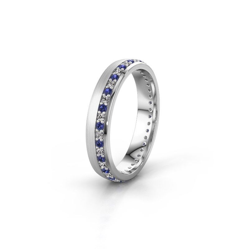 Image of Wedding ring WH0303L24AM<br/>950 platinum ±4x1.7 mm<br/>Sapphire
