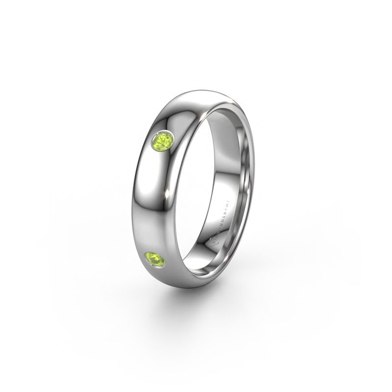 Ehering WH0104L35BP 585 Weißgold Peridot ±5 x 2 mm