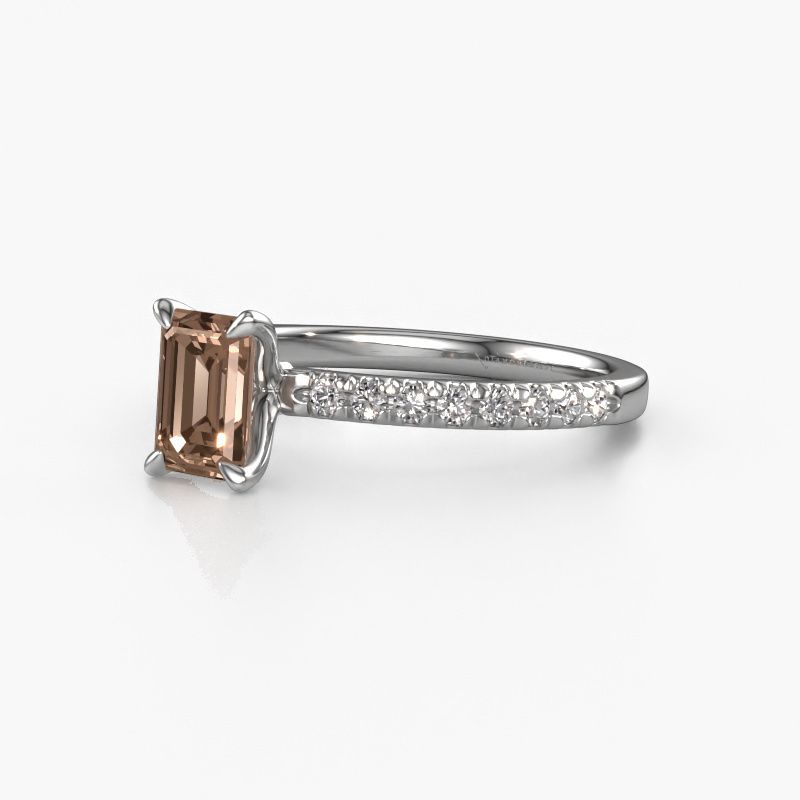 Image of Engagement Ring Crystal Eme 2<br/>950 platinum<br/>Brown diamond 1.14 crt