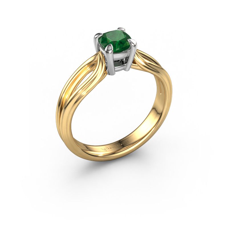 Engagement ring Antonia cus 1 585 gold emerald 5 mm