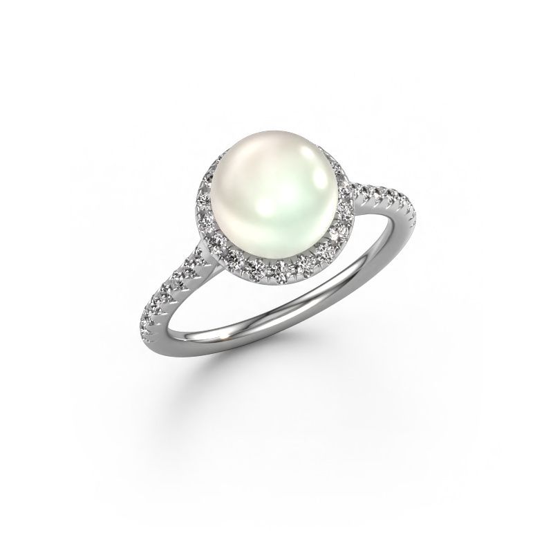 Ring Anke 585 Weißgold Weiße Perl 7 mm