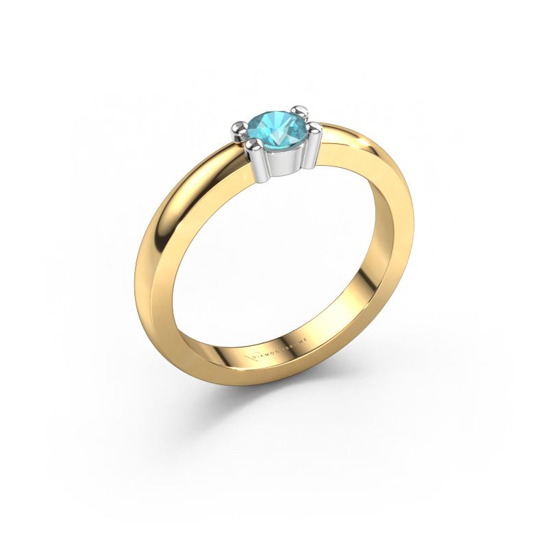 Ring Yasmin 1 585 gold blue topaz 4 mm