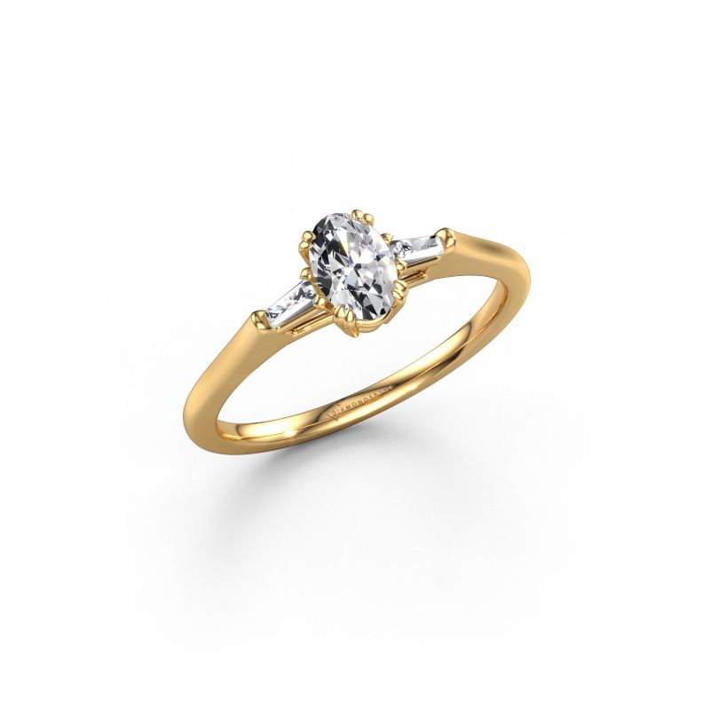 Engagement ring Indy OVL 585 gold lab grown diamond 0.50 crt
