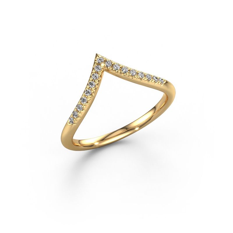 Stackable ring SR10D3H 585 gold diamond 0.114 crt