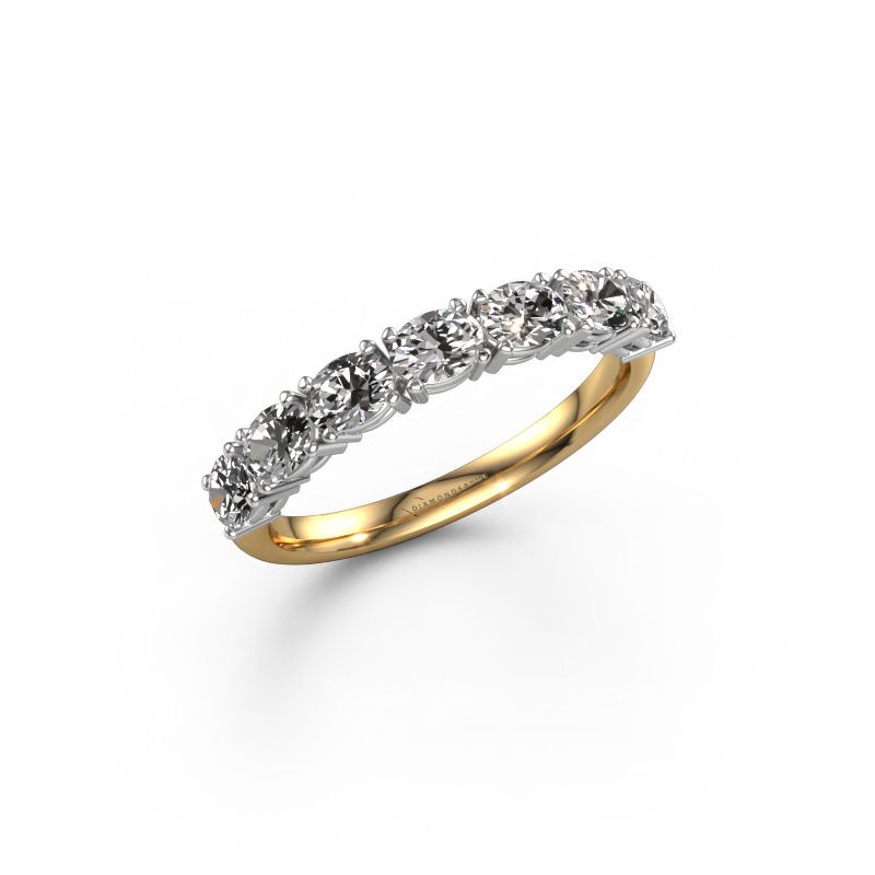 Ring Vivienne half OVL 585 gold diamond 1.47 crt