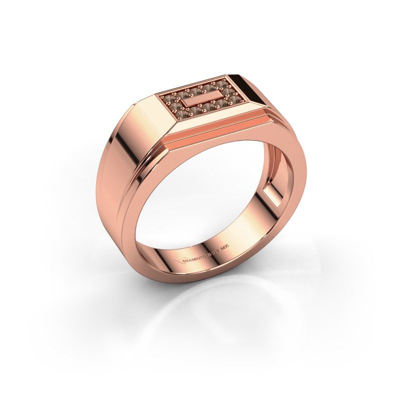 Image de Bague pour homme Roan<br/>585 or rose<br/>Diamant brun 0.18 crt