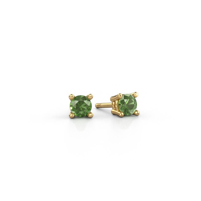 Ohrsteckers Jannette 585 Gold Turmalin grün 4 mm
