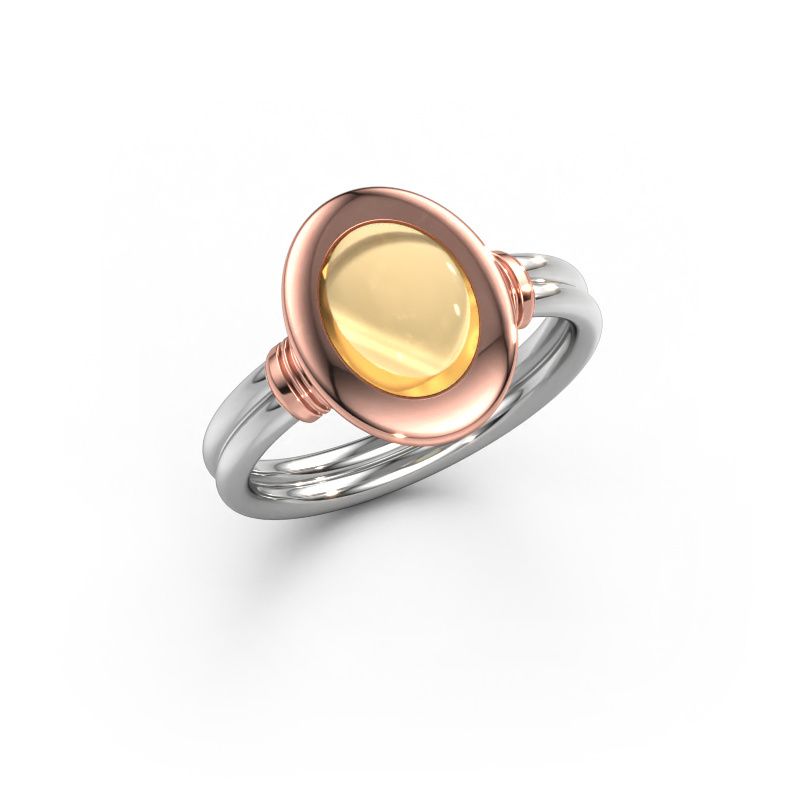 Ring Brittni 585 white gold citrin 7x5 mm