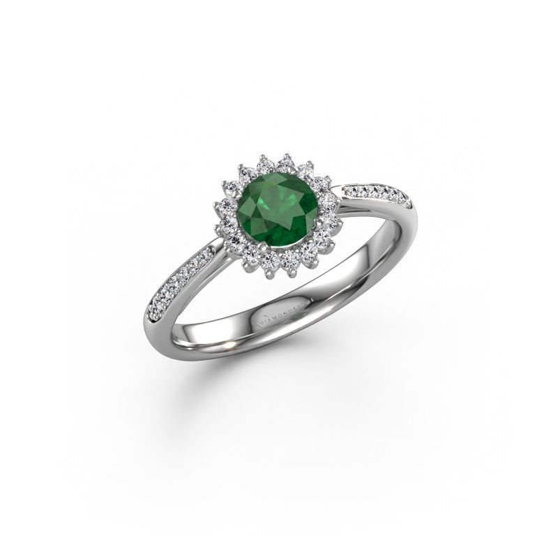 Engagement ring Tilly RND 2 express 585 white gold emerald 5 mm