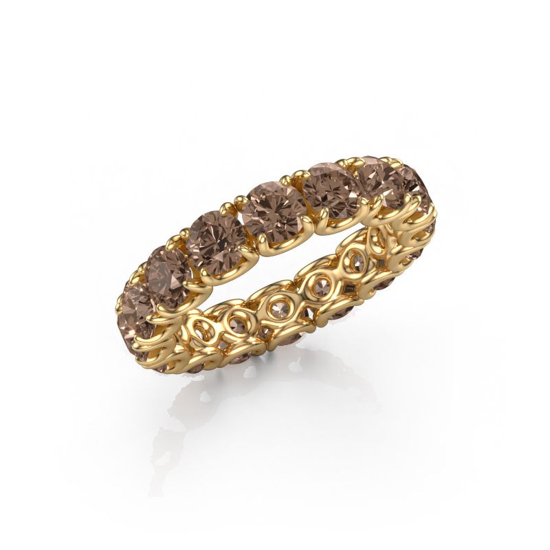Ring Estee 4.2 585 goud bruine diamant 4.80 crt