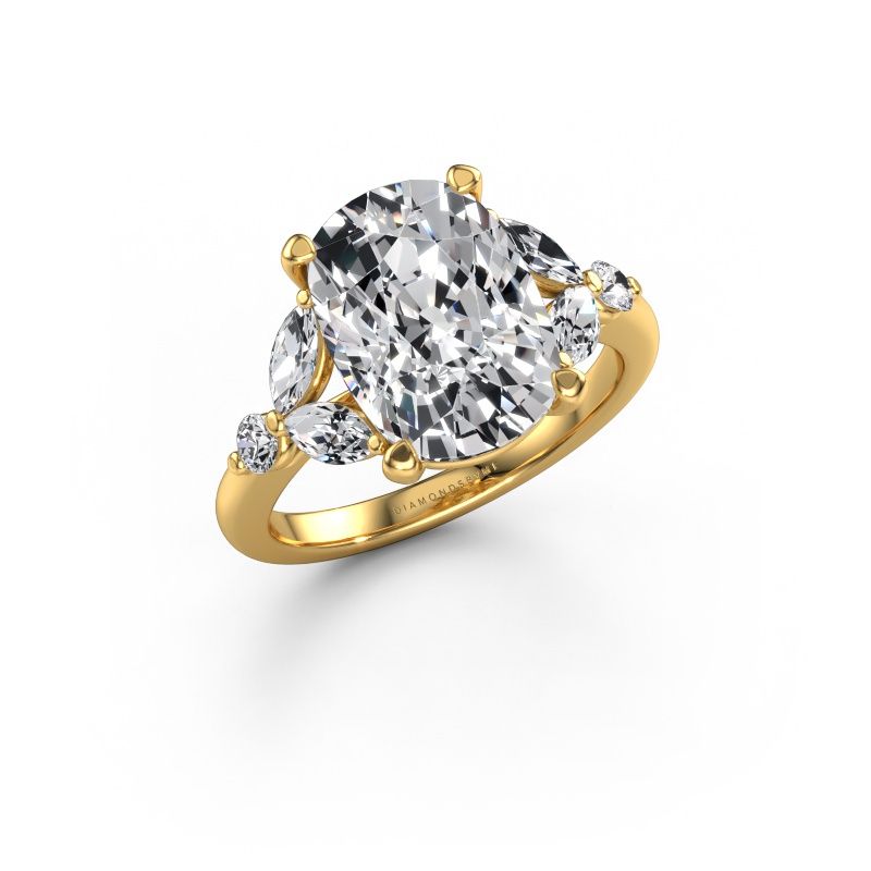 Engagement ring Megan CSH 585 gold lab grown diamond 5.68 crt