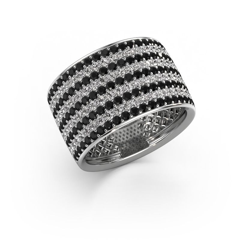 Ring Macy 585 witgoud zwarte diamant 2.512 crt