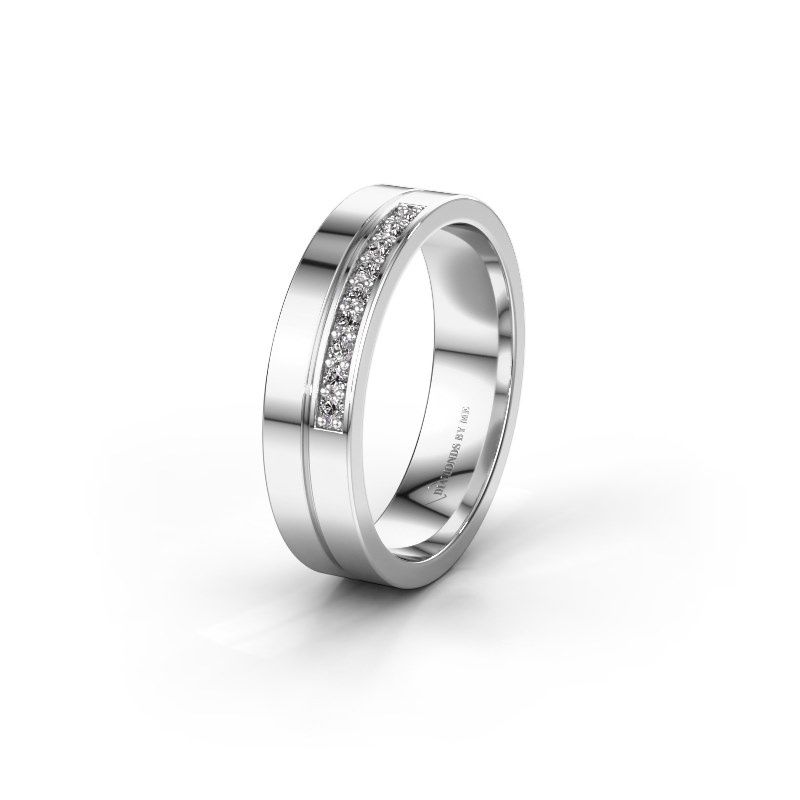 Image of Wedding ring WH0213L15AP<br/>950 platinum ±5x1.7 mm<br/>Diamond
