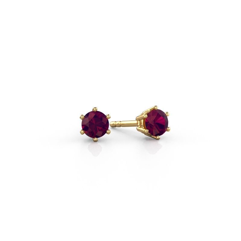 Earrings Fay 585 gold rhodolite 4.2 mm
