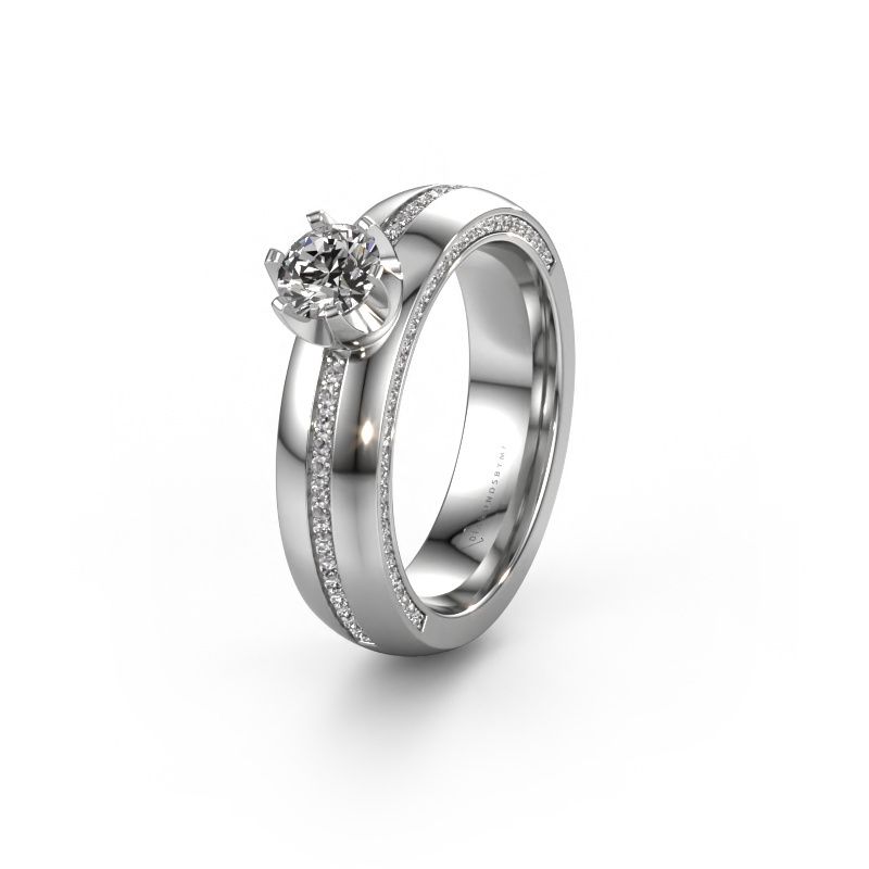 Bague de mariage WH0416L25E 585 or blanc diamant ±5x2.6 mm