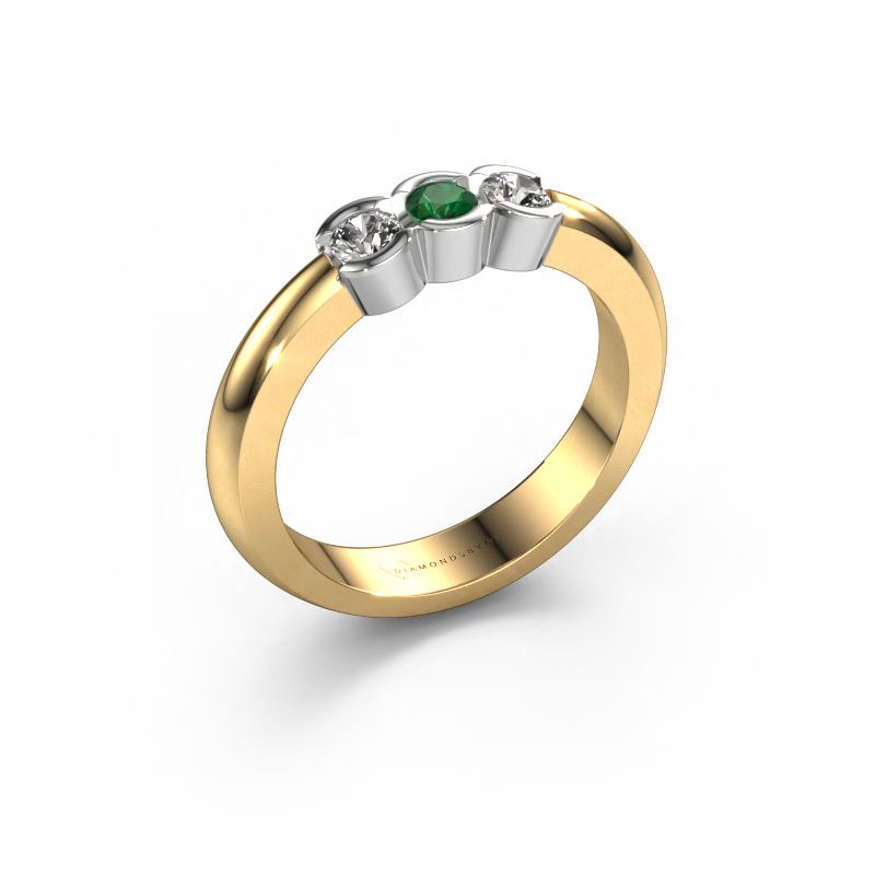 Ring Lotte 3 585 gold emerald 3 mm