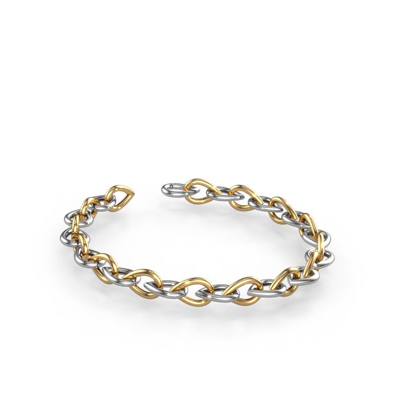 Link bracelet Tashina 10mm 585 white gold