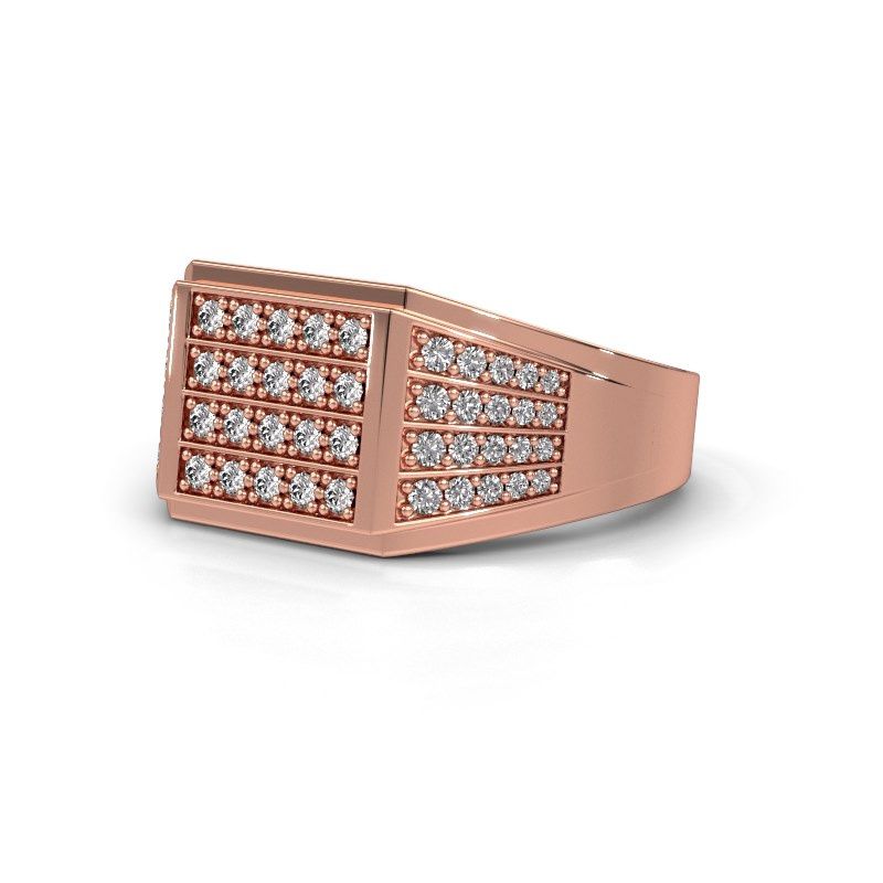 Image de Bague pour homme Tim<br/>585 or rose<br/>Zircone 1.5 mm
