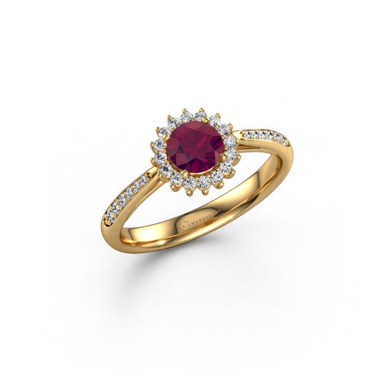 Verlobungsring Tilly RND 2 express 585 Gold Rhodolit 5 mm