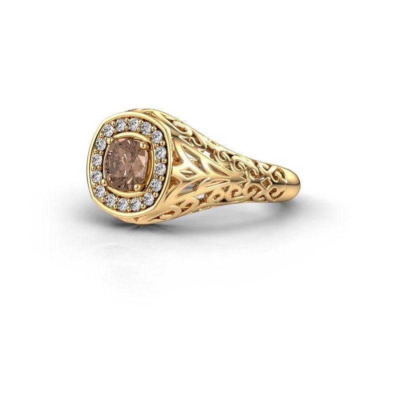 Image of Men's ring quinten<br/>585 gold<br/>Brown diamond 0.86 crt