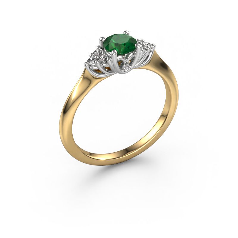 Verlobungsring Felipa RND 585 Gold Smaragd 5 mm