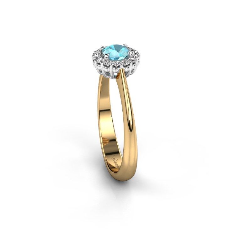 Image de Bague de fiançailles Anca<br/>585 or jaune<br/>Topaze bleue 4.2 mm