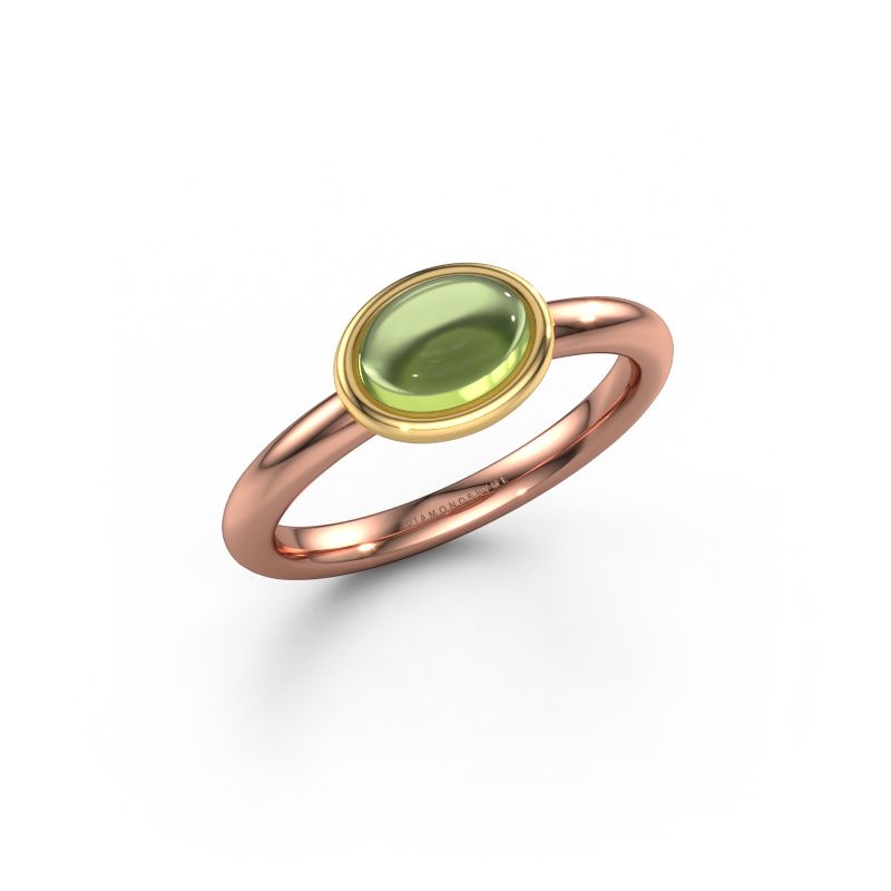 Ring Blossom OVL 585 rose gold peridot 7x5 mm