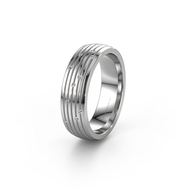 Trouwring WH0150L26A 950 platina lab-grown diamant ±6x1.7 mm