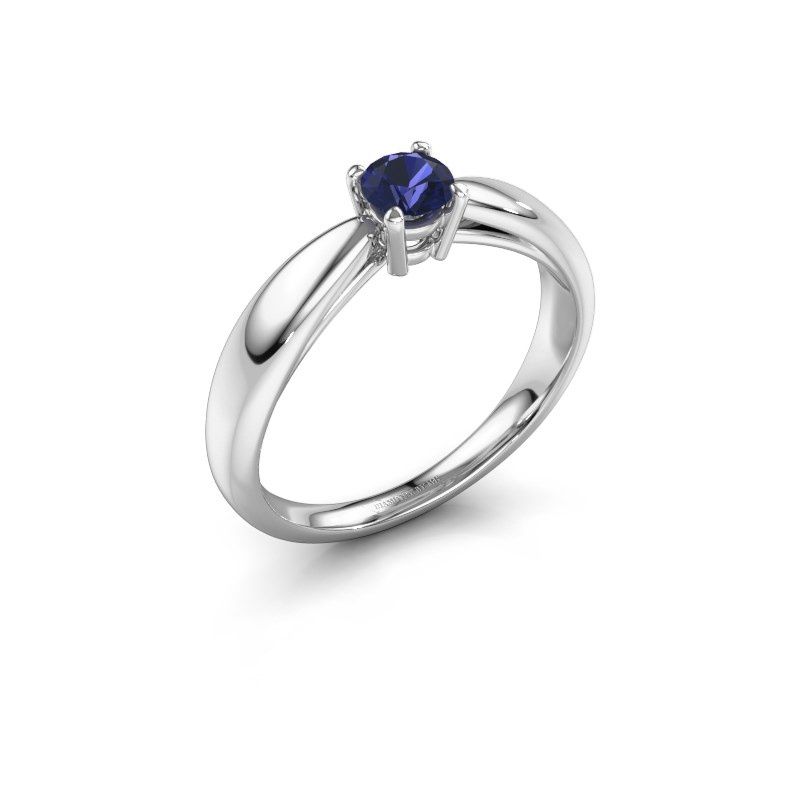 Image de Bague de fiançailles Nichole<br/>585 or blanc<br/>Saphir 4.2 mm
