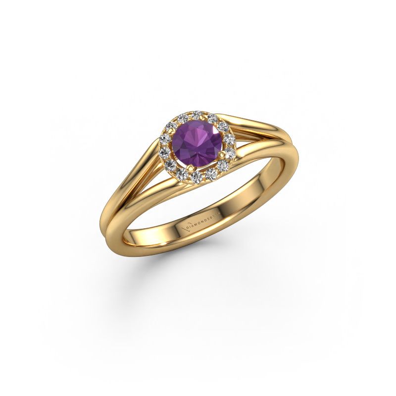 Engagement ring Verla rnd 1 585 gold amethyst 4.7 mm