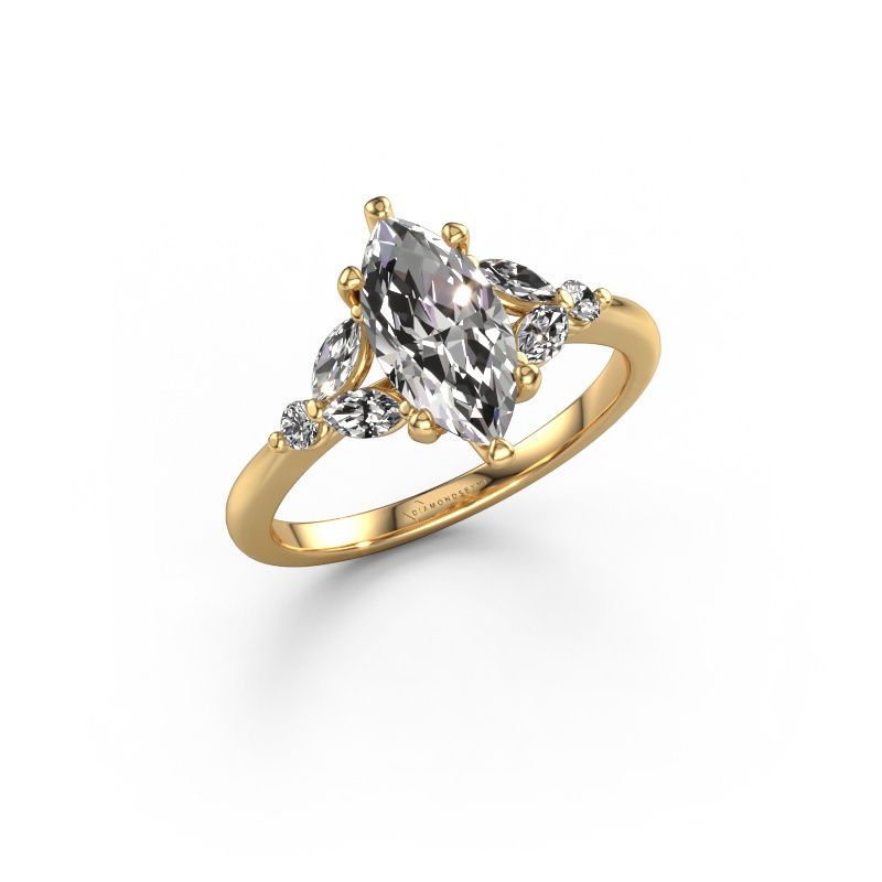 Verlovingsring Megan MRQ 585 goud lab-grown diamant 1.25 crt