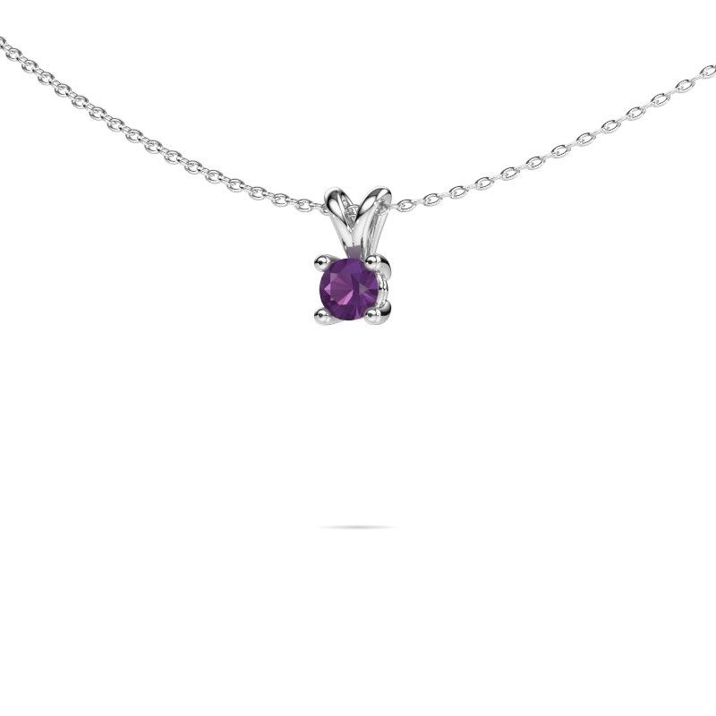 Anhänger Sam RND 585 Weißgold Amethyst 5 mm