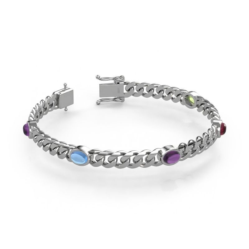 Link link bracelet Corinne 5 7mm 585 white gold