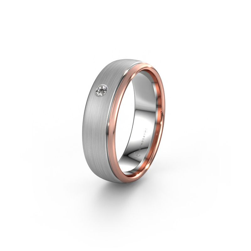 Ehering WH0501L36AM 585 Weißgold Lab-grown Diamant ±6x1.7 mm