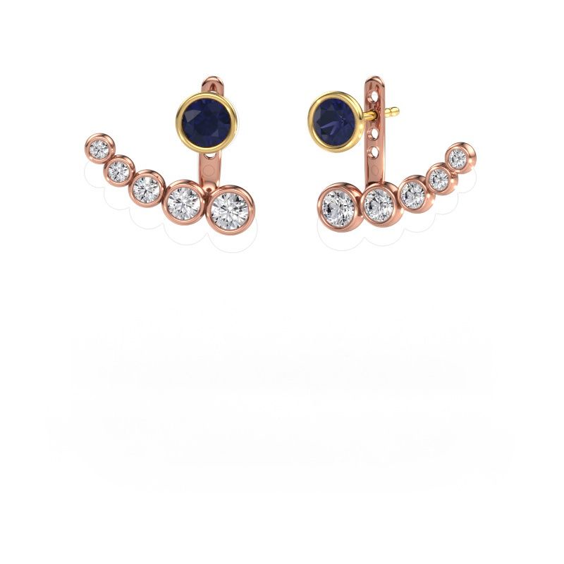 Earrings Wendy 585 rose gold sapphire 5 mm