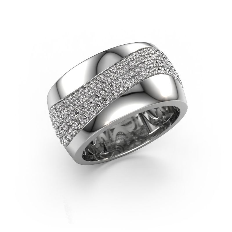 Ring Ria 950 Platin Zirkonia 1 mm