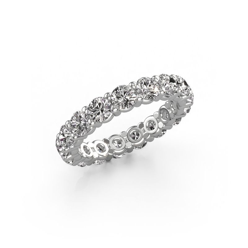 Aanschuifring Heddy rnd 3.7 585 witgoud lab-grown diamant 3.40 crt